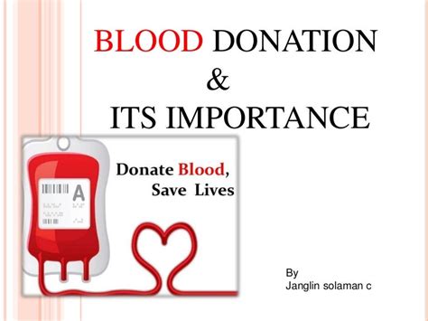 Why You Should Donate Blood Powerpoint
