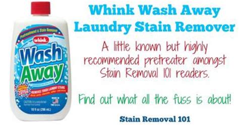 Whink® wash away® is specially formulated to remove difficult stains and heavy soiling from delicates to denim. Whink Wash Away Laundry Stain Remover Reviews