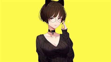 Anime Girl With Glasses Wallpapers Wallpaper Cave