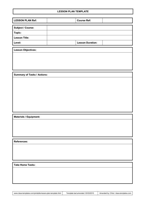 Best Photos Of Blank Block Lesson Plan Template Blank