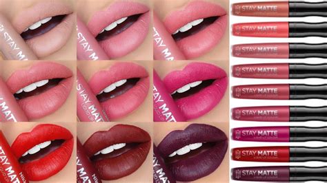 Rimmel Stay Matte Liquid Lipsticks Swatches And Review All 14