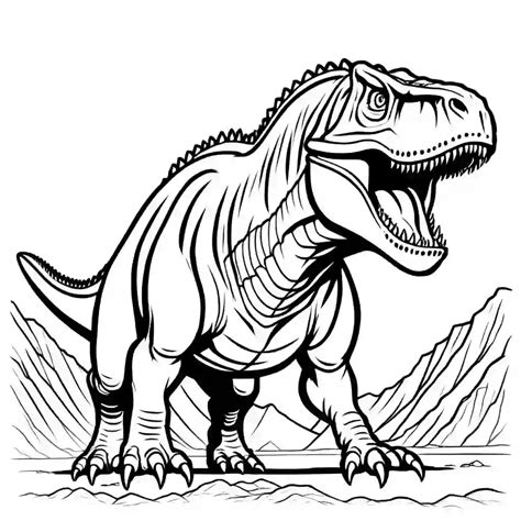Giganotosaurus Printable Coloring Book Pages For Kids