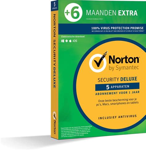 Norton Security Deluxe 30 12 Maanden Voor 5 Apparaten Bol
