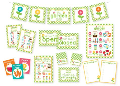 how to set up garden shop pretend play area on the littles and me printable activities for