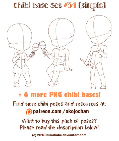 Chibi Pose Reference Simple Chibi Base Set By Nukababe On DeviantArt