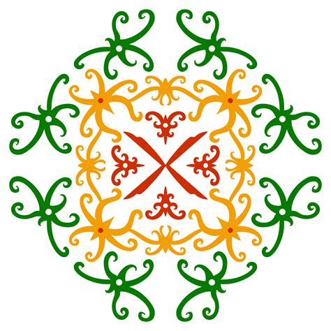 Free Typical Ornament Of The Dayak Tribe Kaliamantan 16774400 Png With