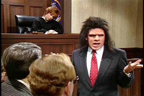 Of course, saturday night live jumped on this and consistently mocked him for his intellectual gaffes, like spelling potato with an e at the end. Phil Hartman as Unfrozen Caveman Lawyer