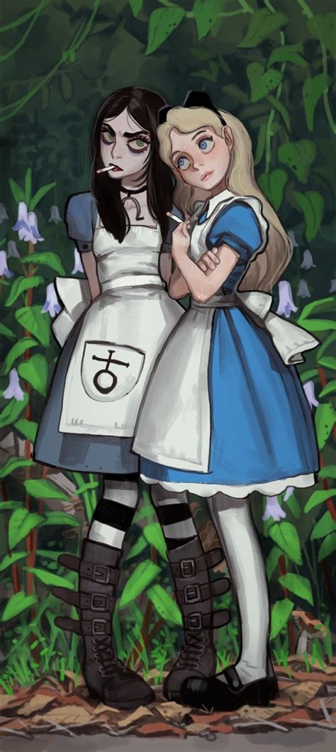 Alice And Alice Dark Alice In Wonderland Alice Madness Returns