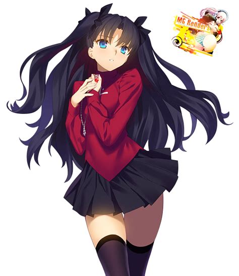 Fate Stay Night Tohsaka Rin Render 7 Anime Png Image Without