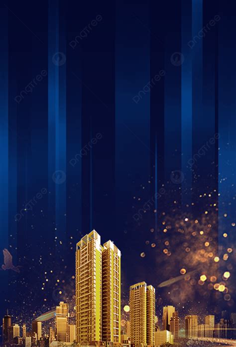 Atmospheric Commercial Real Estate Building Poster Background Wallpaper