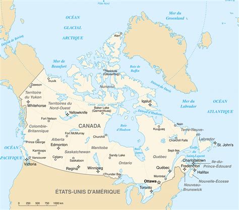 Canada Map With Cities And Towns