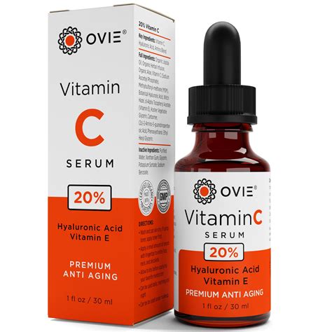 Organic Vitamin C Serum For Face With Hyaluronic Acid Vitamin E