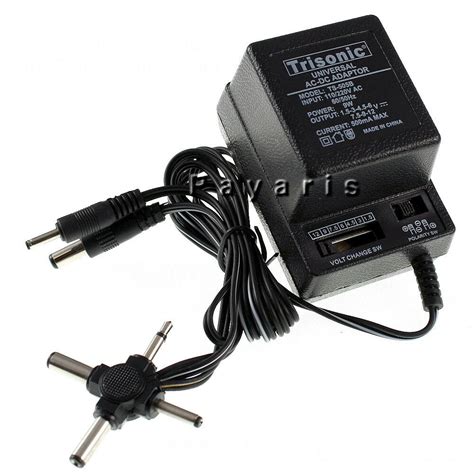 Ac Dc Universal Power Adapter Output 15v To 12v 6 Plugs Selection 110