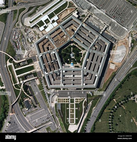 Aerial Photograph Pentagon Arlington Virginia Stock Photo Alamy