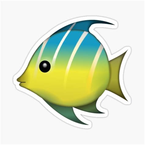 Cute Pretty Tropical Fish Emoji Sticker For Sale By Printpress