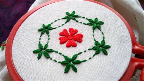 Floral Circle Design Hand Embroidery Circle Design Youtube