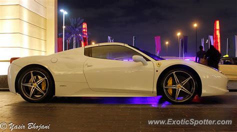 Maybe you would like to learn more about one of these? Ferrari 458 Italia spotted in Dubai, United Arab Emirates on 01/14/2014