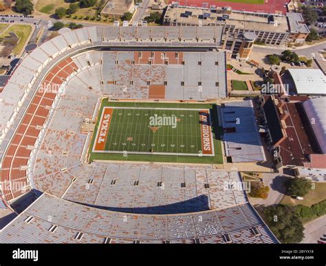 Aerial View Of Darrell K Royaltexas Memorial Stadium In University Of