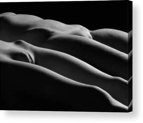 Black White Nude Abstract Art Acrylic Print By Chris Maher