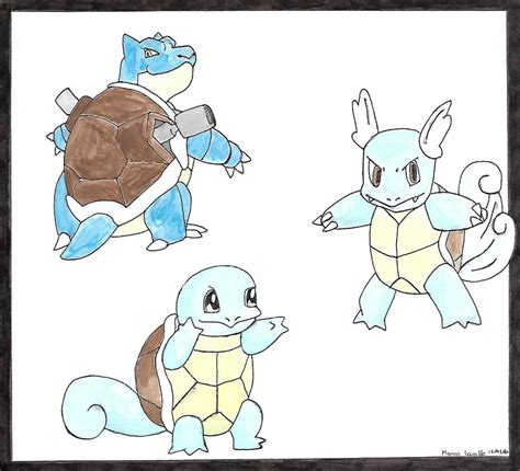 Squirtle Evolution By Manonlecouffe On Deviantart