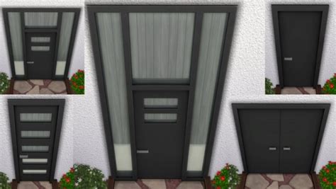 La Luna Rossa Sims Modern Wood Doors Set • Sims 4 Downloads