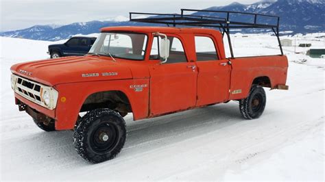 1968 Dodge Power Wagon Crew Cab W200 34ton 4x4sweptline Pickup Truck