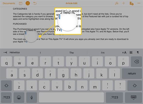 How To Cut Copy And Paste Text On The Ipad