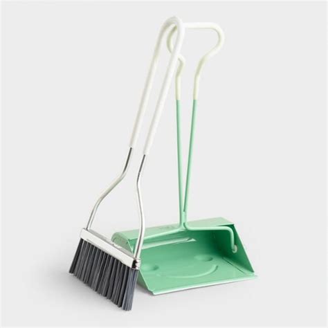 Mini Mint Smiley Dustpan With Broom V2 Dust Pan Broom Swiffer