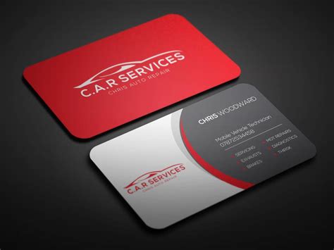 Get a unique autotmotive business card within minutes. Entry #34 by OviRaj35 for Design car mechanic business card | Freelancer