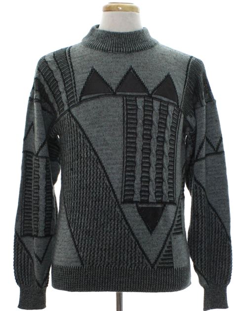 1980s Limited Editions Sweater 80s Limited Editions Mens Grey