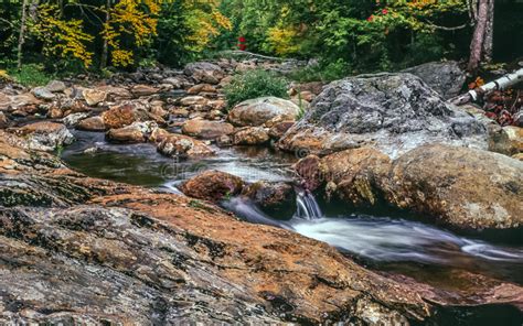 Swift River In Autumn White Mountains New Hampshire Stock Photo
