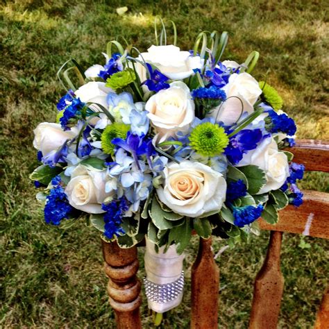 Bridal Bouquet For Royal Blue Wedding By Blossoming Blessings