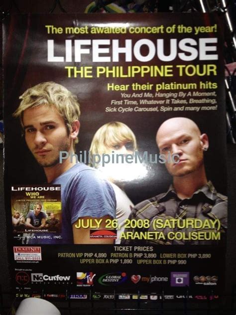 Lifehouse The Philippine Tour Promo Poster Hobbies And Toys Memorabilia