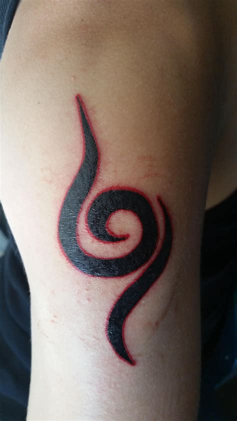 Anbu Symbol By Daniel D At Most Wanted Tattoo Fresno Ca Tattoos Blackwork Tattoo Tribal Tattoos