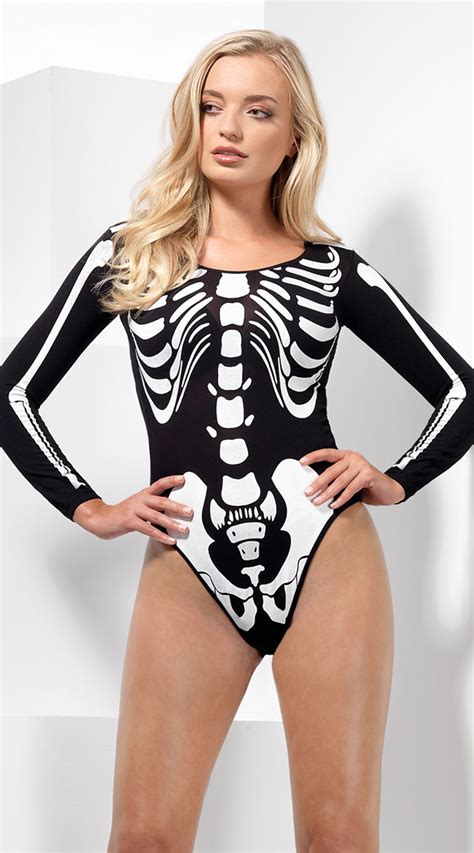Sultry Skeleton Bodysuit Costume Sexy Skeleton Costume