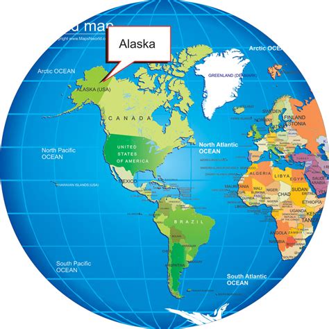 Map Of The Us Alaska Map Of World