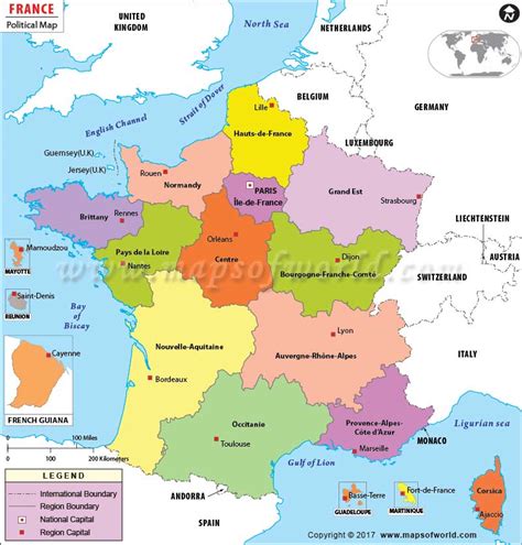 France Map Europe France Political Map