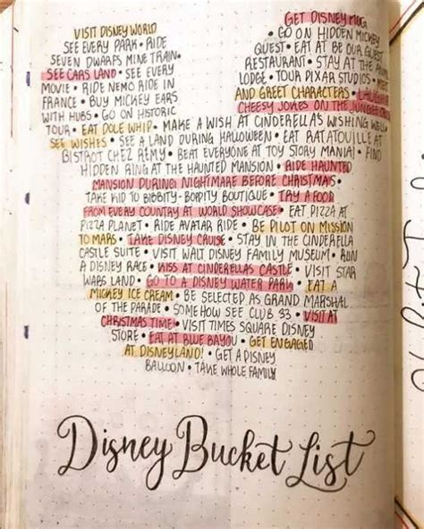 28 Beautiful Disney Bullet Journal Page Ideas And Spreads