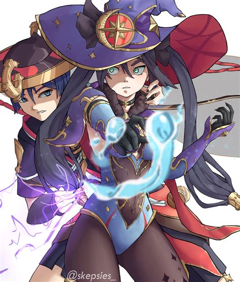 Mona Vs Scaramouche Fanart Genshinimpact