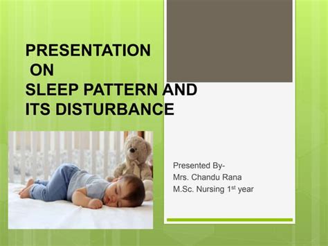 Presentation On Sleep Pattern Ppt