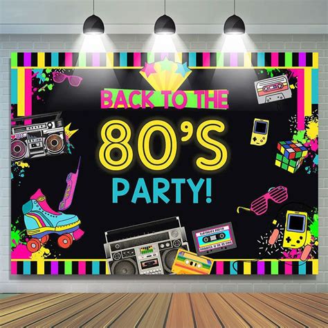 Back To 80s Party Backdrop For Photo 80s Backdrop 80s Photo Backdrop