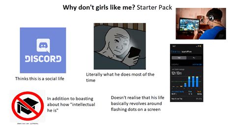Why Dont Girls Like Me Starter Pack Rstarterpacks