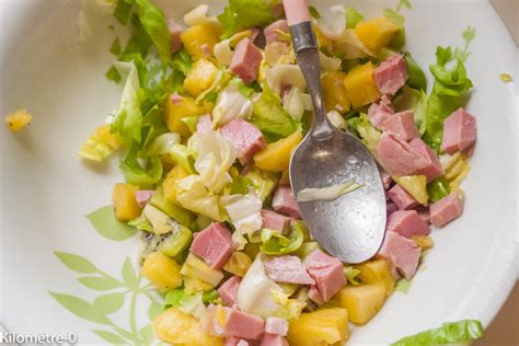 Salade de jambon ananas et kiwi Kilomètre-0