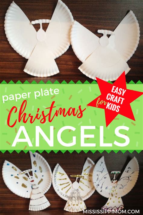 Easy Paper Plate Christmas Angels Craft