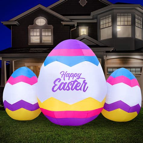 holidayana 6ft inflatable easter eggs easter inflatable outdoor decoration three
