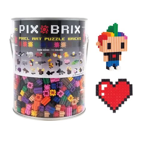Buy Pix Brix Pixel Art Puzzle Bricks Bucket 1500 Piece Pixel Art Kit