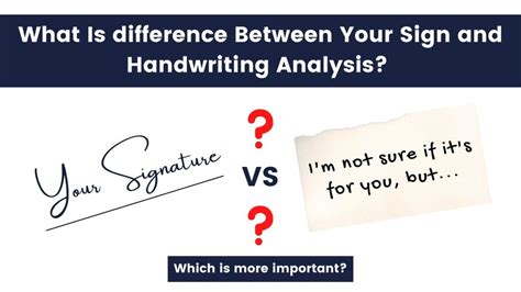 what is the difference between handwriting analysis and signature analysis in graphology