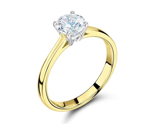 9 Carat Yellow Gold Diamond Engagement Ring Yellow Gold Diamond