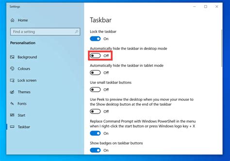 How To Hide Taskbar Windows 10