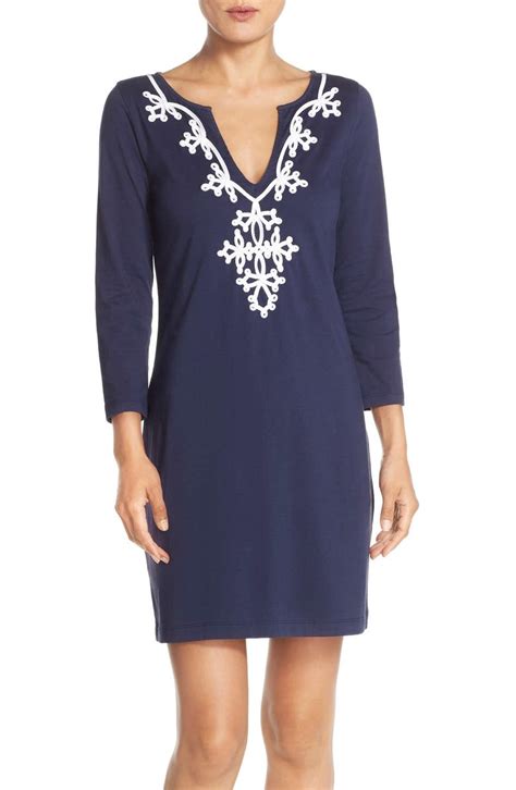 Lilly Pulitzer® Marina Embroidered Cotton Shift Dress Nordstrom